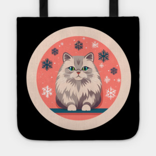 Siberian Cat Xmas Ornament, Love Cats Tote