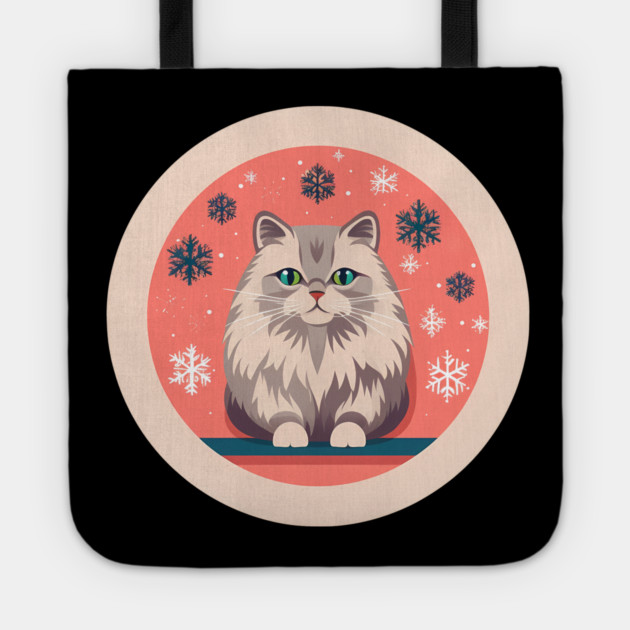 Siberian Cat Xmas Ornament, Love Cats Tote by logiamerch