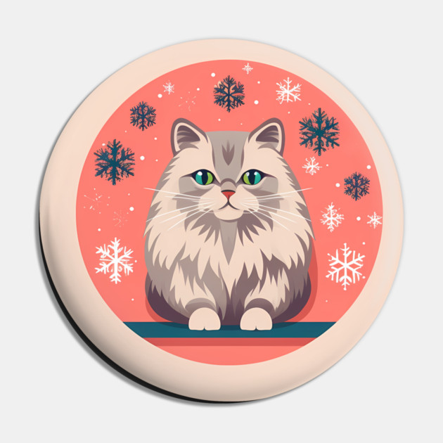 Siberian Cat Xmas Ornament, Love Cats Pin by logiamerch