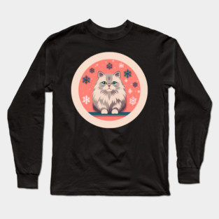 Siberian Cat Xmas Ornament, Love Cats Long Sleeve T-Shirt