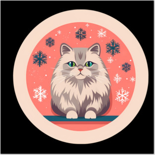 Siberian Cat Xmas Ornament, Love Cats Posters and Art