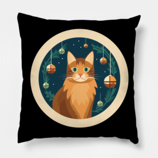 Somali Cat Xmas Ornament, Love Cats Pillow