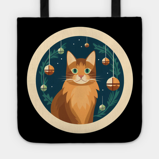 Somali Cat Xmas Ornament, Love Cats Tote by logiamerch