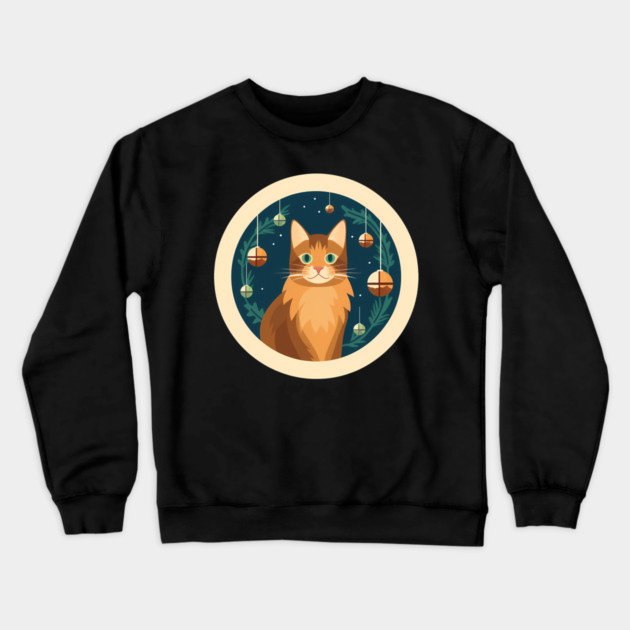 Somali Cat Xmas Ornament, Love Cats Crewneck Sweatshirt by logiamerch