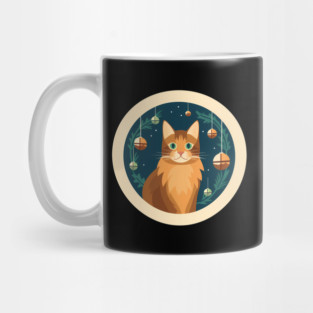 Somali Cat Xmas Ornament, Love Cats Mug