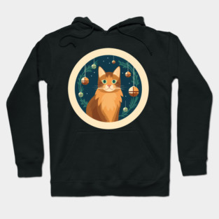 Somali Cat Xmas Ornament, Love Cats Hoodie