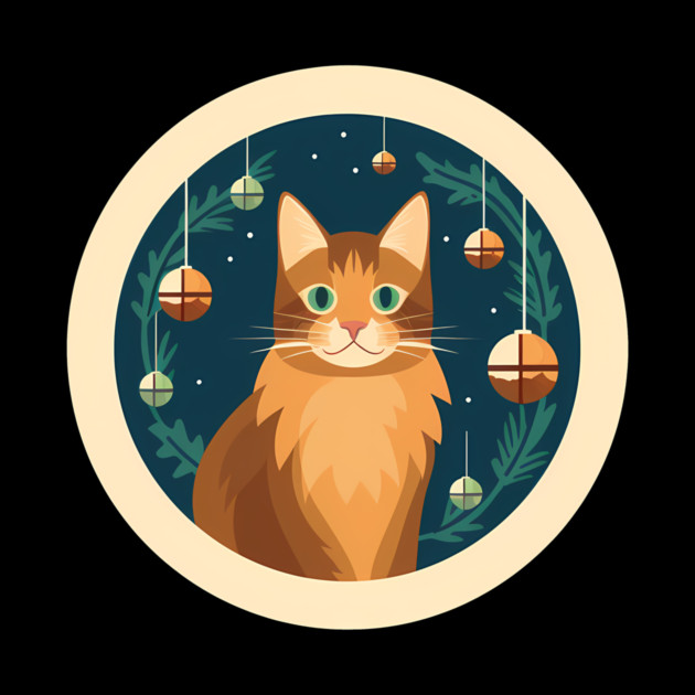 Somali Cat Xmas Ornament, Love Cats by logiamerch