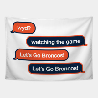 Broncos WYD Text Tapestry
