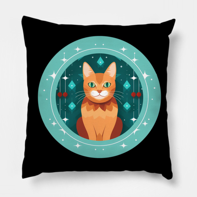 Somali Cat Xmas Ornament, Love Cats Pillow by logiamerch