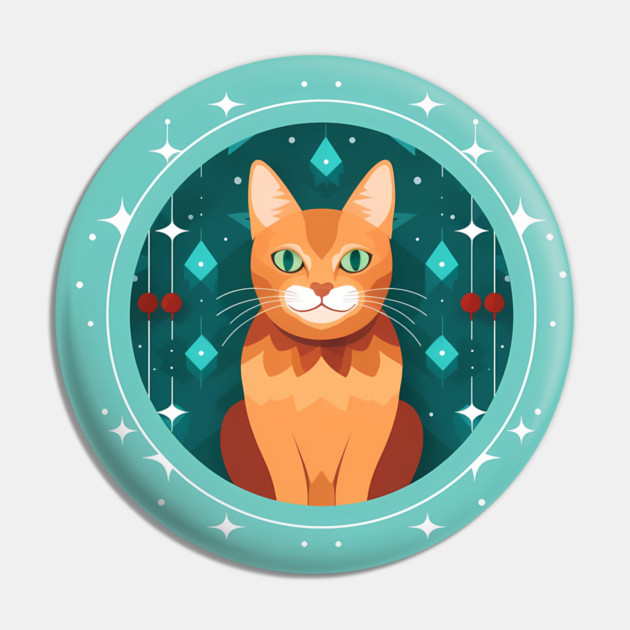 Somali Cat Xmas Ornament, Love Cats Pin by logiamerch