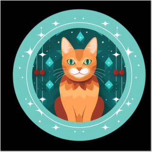 Somali Cat Xmas Ornament, Love Cats Posters and Art