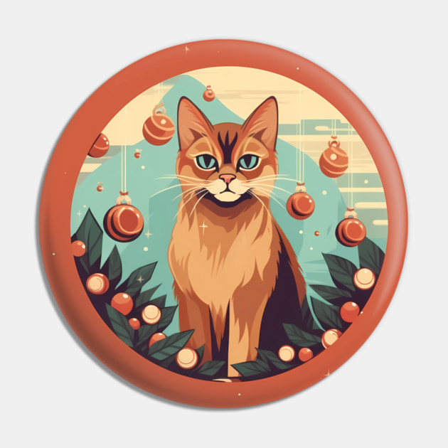 Somali Cat Xmas Ornament, Love Cats Pin by logiamerch