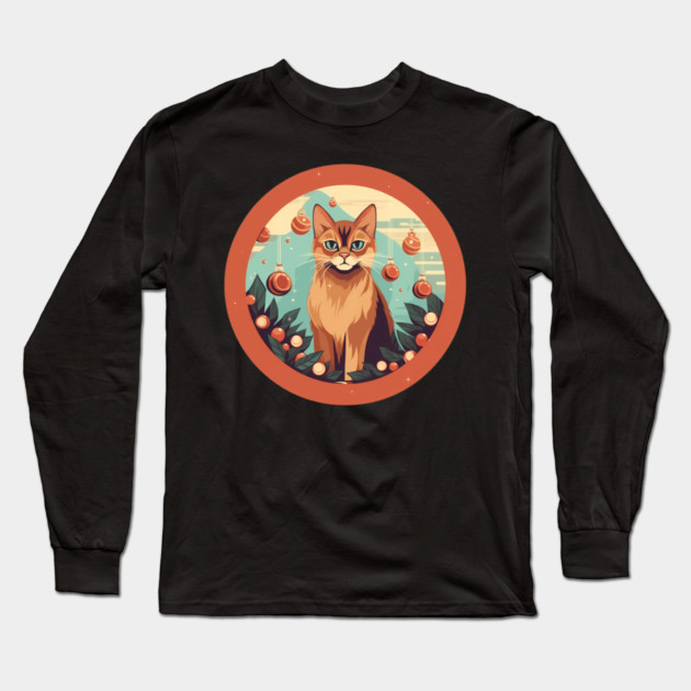 Somali Cat Xmas Ornament, Love Cats Long Sleeve T-Shirt by logiamerch