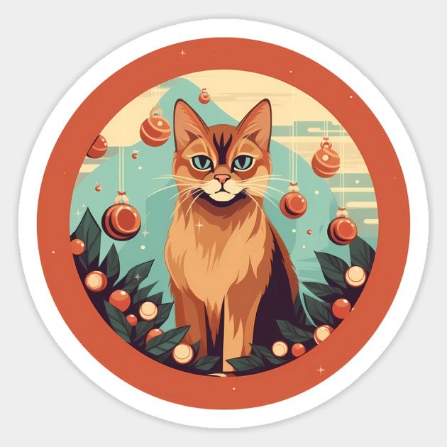 Somali Cat Xmas Ornament, Love Cats Magnet by logiamerch