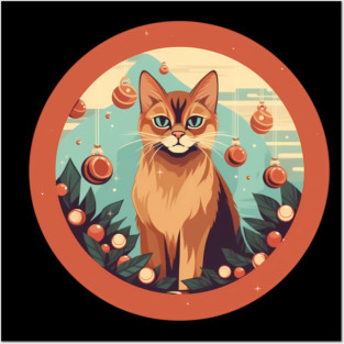 Somali Cat Xmas Ornament, Love Cats Posters and Art