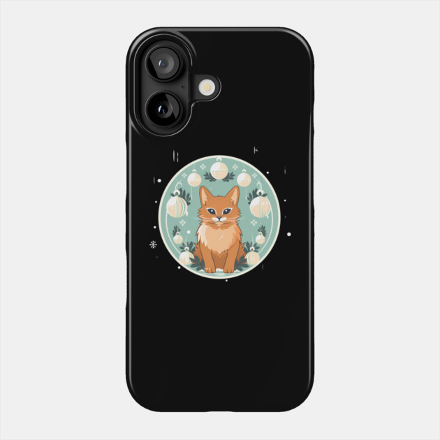 Somali Cat Xmas Ornament, Love Cats Phone Case by logiamerch