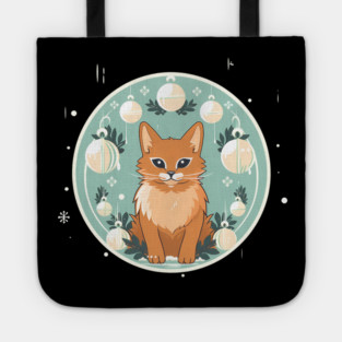Somali Cat Xmas Ornament, Love Cats Tote