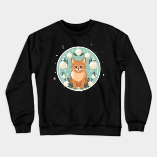 Somali Cat Xmas Ornament, Love Cats Crewneck Sweatshirt