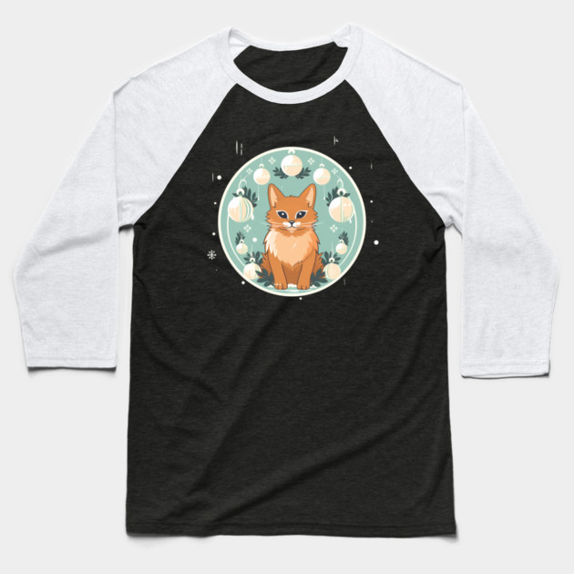 Somali Cat Xmas Ornament, Love Cats Baseball T-Shirt by logiamerch