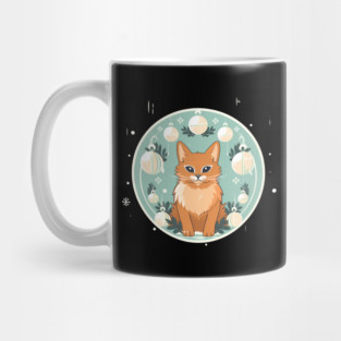 Somali Cat Xmas Ornament, Love Cats Mug