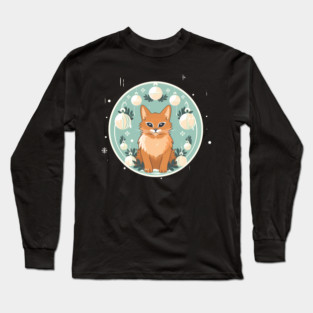 Somali Cat Xmas Ornament, Love Cats Long Sleeve T-Shirt