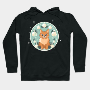 Somali Cat Xmas Ornament, Love Cats Hoodie