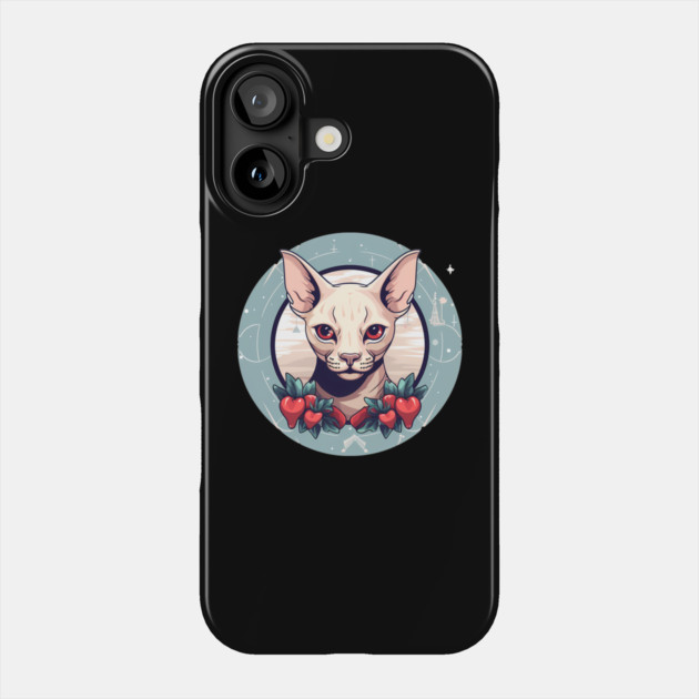 Sphynx Cat Xmas Ornament, Love Cats Phone Case by logiamerch