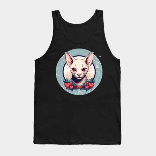 Sphynx Cat Xmas Ornament, Love Cats Tank Top by logiamerch
