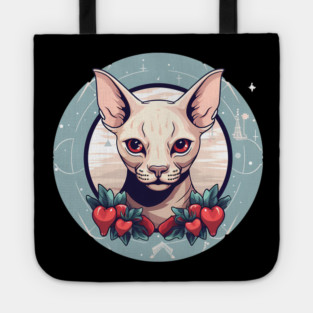Sphynx Cat Xmas Ornament, Love Cats Tote