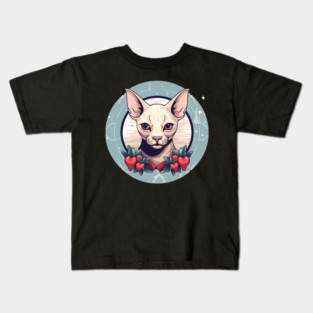 Sphynx Cat Xmas Ornament, Love Cats Kids T-Shirt