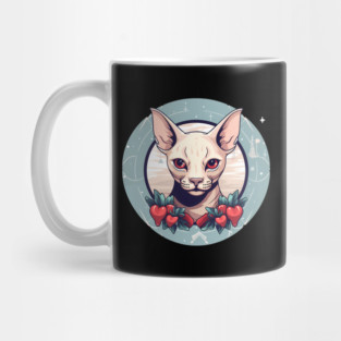 Sphynx Cat Xmas Ornament, Love Cats Mug