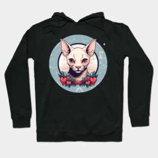 Sphynx Cat Xmas Ornament, Love Cats Hoodie