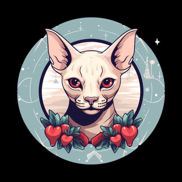 Sphynx Cat Xmas Ornament, Love Cats by logiamerch