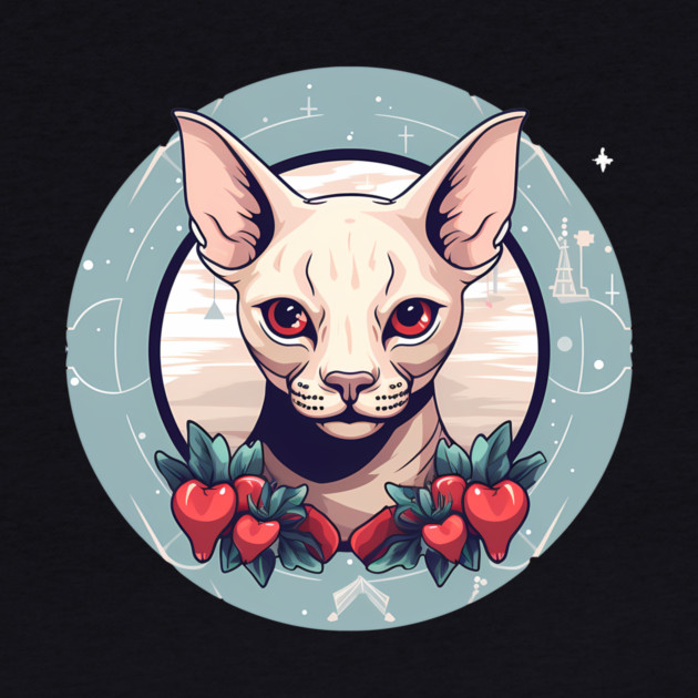 Sphynx Cat Xmas Ornament, Love Cats by logiamerch