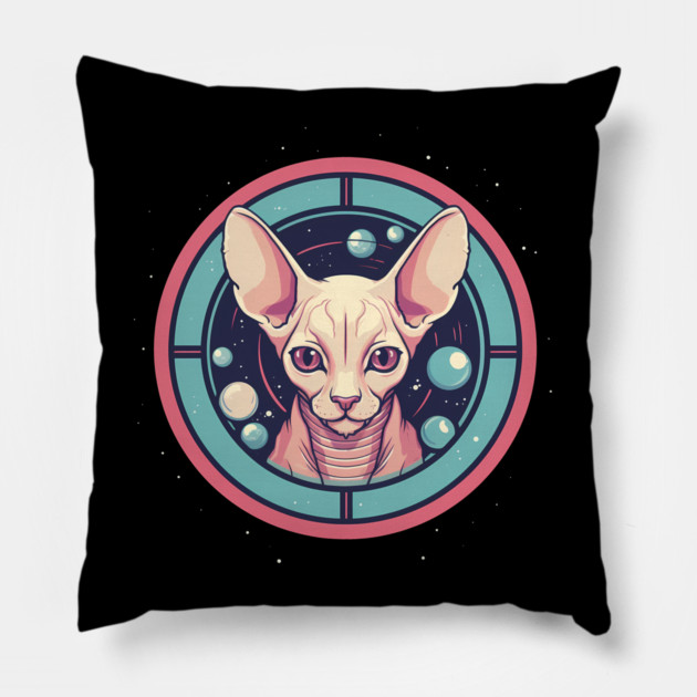 Sphynx Cat Xmas Ornament, Love Cats Pillow by logiamerch