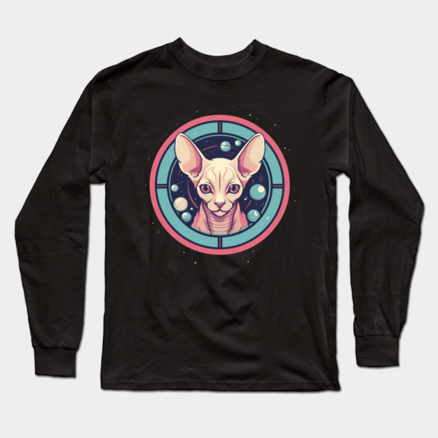 Sphynx Cat Xmas Ornament, Love Cats Long Sleeve T-Shirt by logiamerch