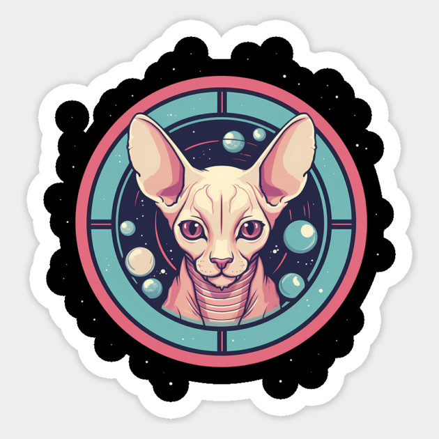 Sphynx Cat Xmas Ornament, Love Cats Sticker by logiamerch