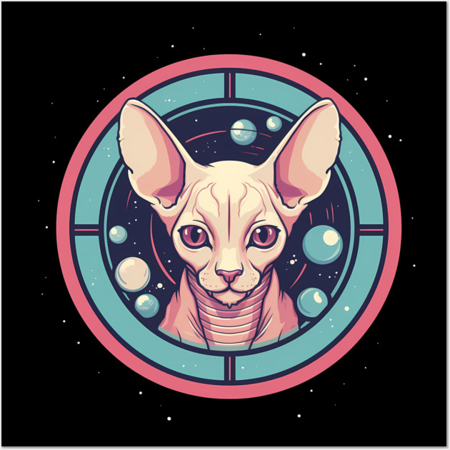 Sphynx Cat Xmas Ornament, Love Cats Wall Art by logiamerch