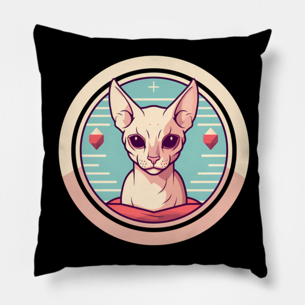 Sphynx Cat Xmas Ornament, Love Cats Pillow by logiamerch