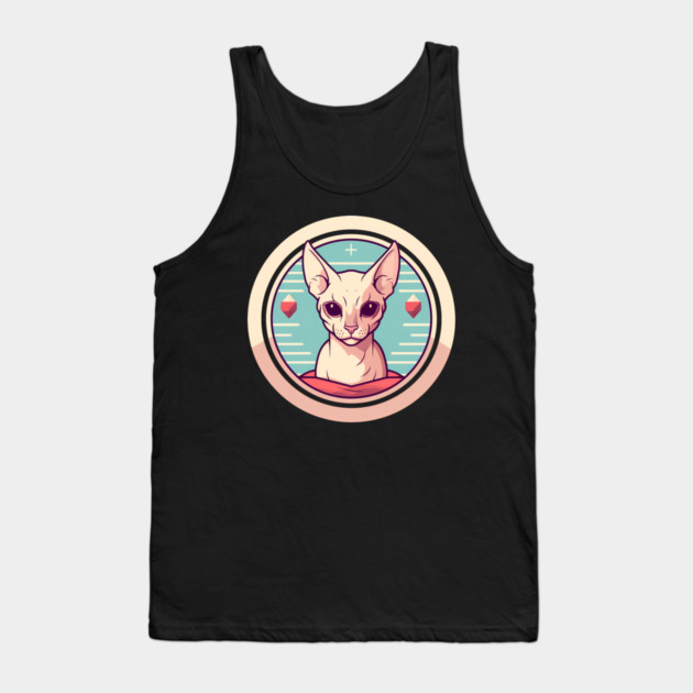 Sphynx Cat Xmas Ornament, Love Cats Tank Top by logiamerch