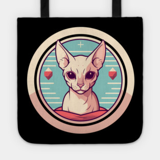 Sphynx Cat Xmas Ornament, Love Cats Tote