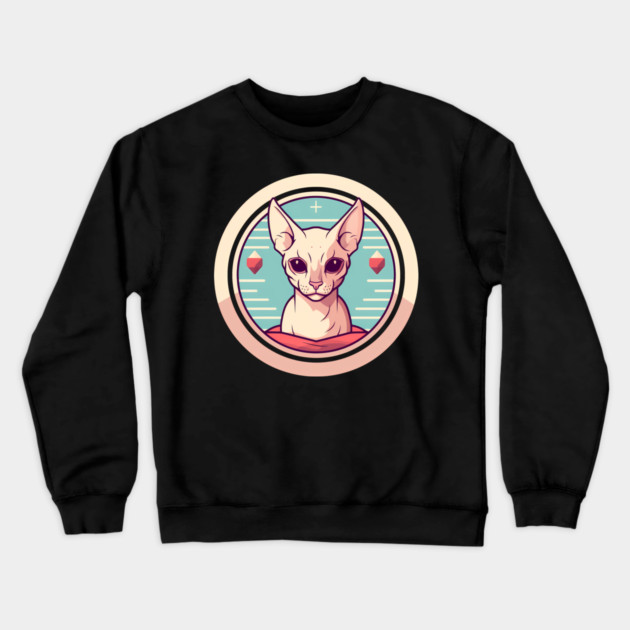 Sphynx Cat Xmas Ornament, Love Cats Crewneck Sweatshirt by logiamerch