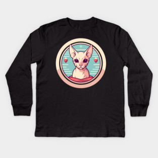 Sphynx Cat Xmas Ornament, Love Cats Kids Long Sleeve T-Shirt