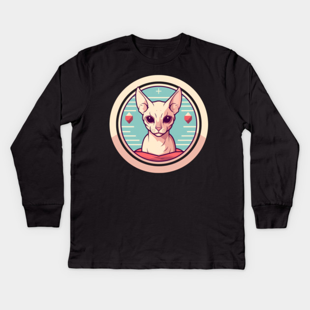 Sphynx Cat Xmas Ornament, Love Cats Kids Long Sleeve T-Shirt by logiamerch