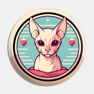 Sphynx Cat Xmas Ornament, Love Cats Pin