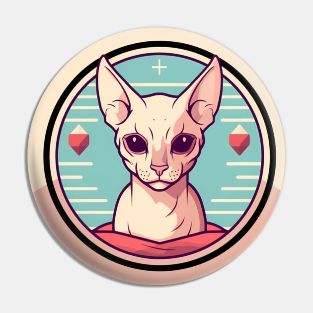 Sphynx Cat Xmas Ornament, Love Cats Pin by logiamerch
