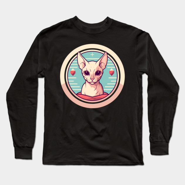Sphynx Cat Xmas Ornament, Love Cats Long Sleeve T-Shirt by logiamerch