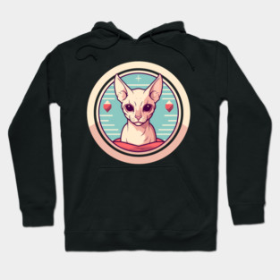 Sphynx Cat Xmas Ornament, Love Cats Hoodie