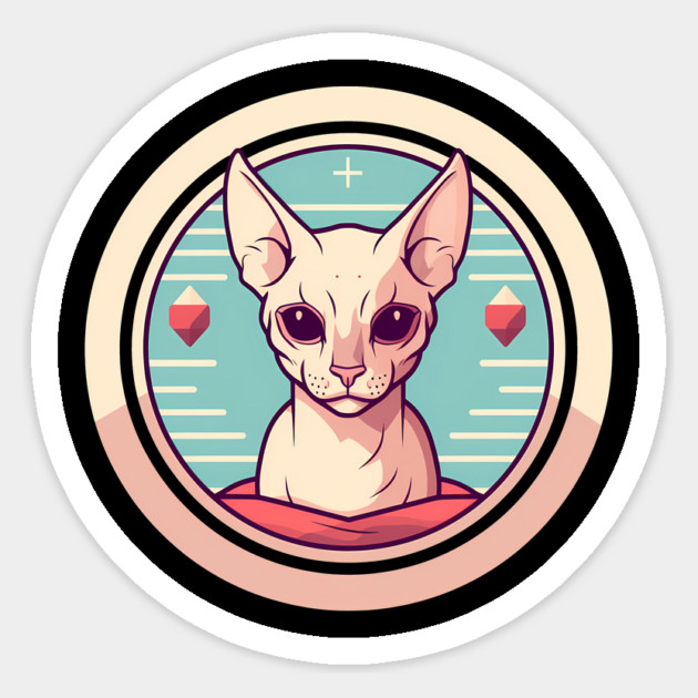 Sphynx Cat Xmas Ornament, Love Cats Sticker by logiamerch
