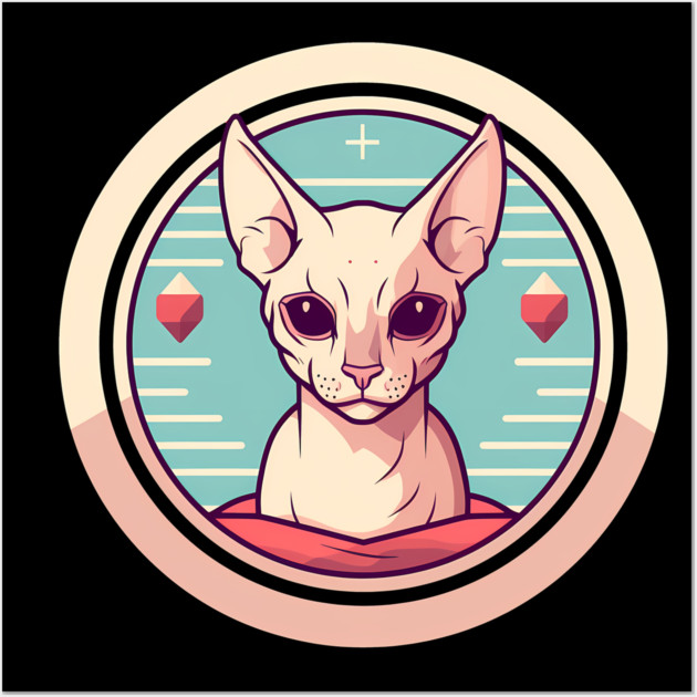 Sphynx Cat Xmas Ornament, Love Cats Wall Art by logiamerch